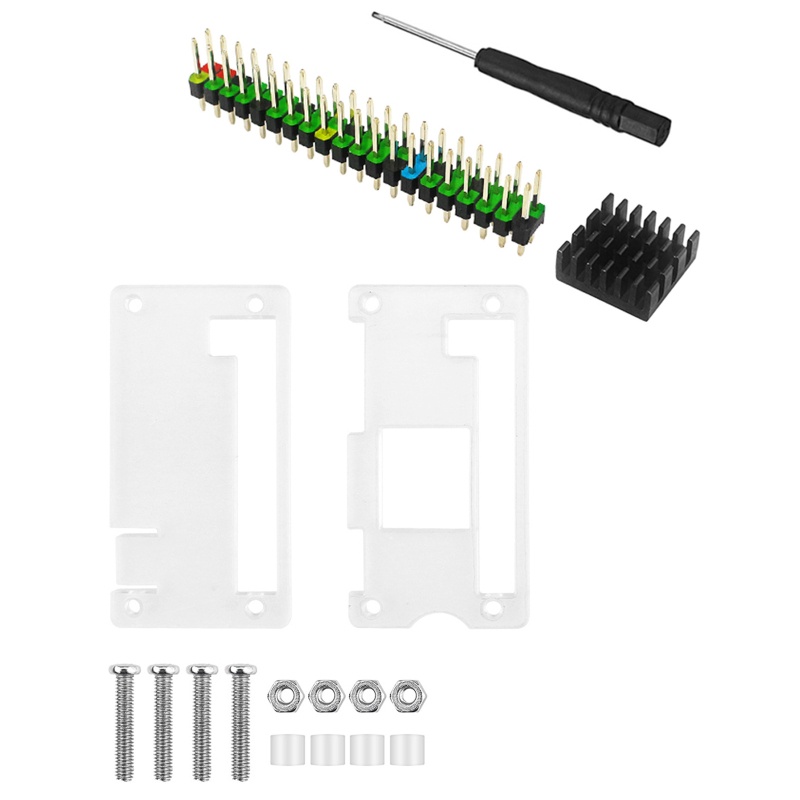 Btsg for Raspberry Pi Zero for W Akrilik Untuk Shell Penghilang Panas Pelindung Untuk Case Dengan Kop 40pin Heat Sink Scr