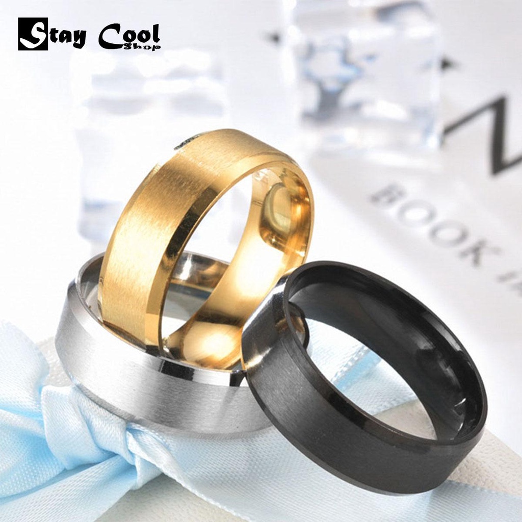 Cincin Kotak Polos Titanium -100% TITTANIUM ASLI - Cincin TITANIUM Asli Pria dan Wanita Bisa cod bayar ditempat