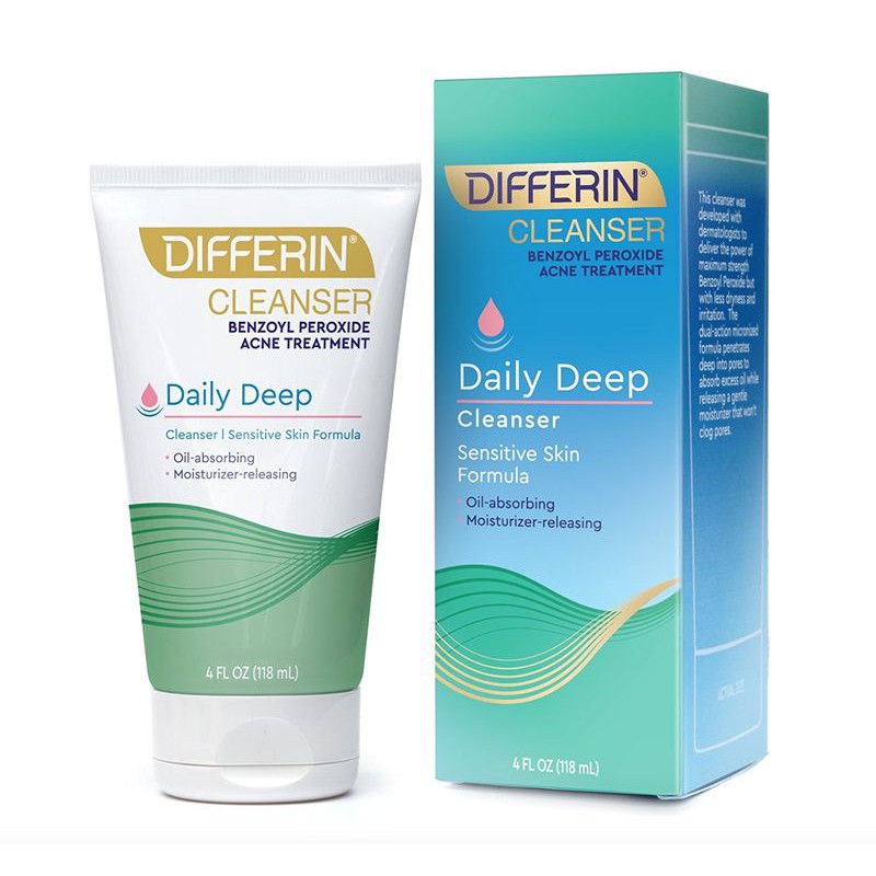 Differin Daily Deep Cleanser with Benzoyl Peroxide 4oz