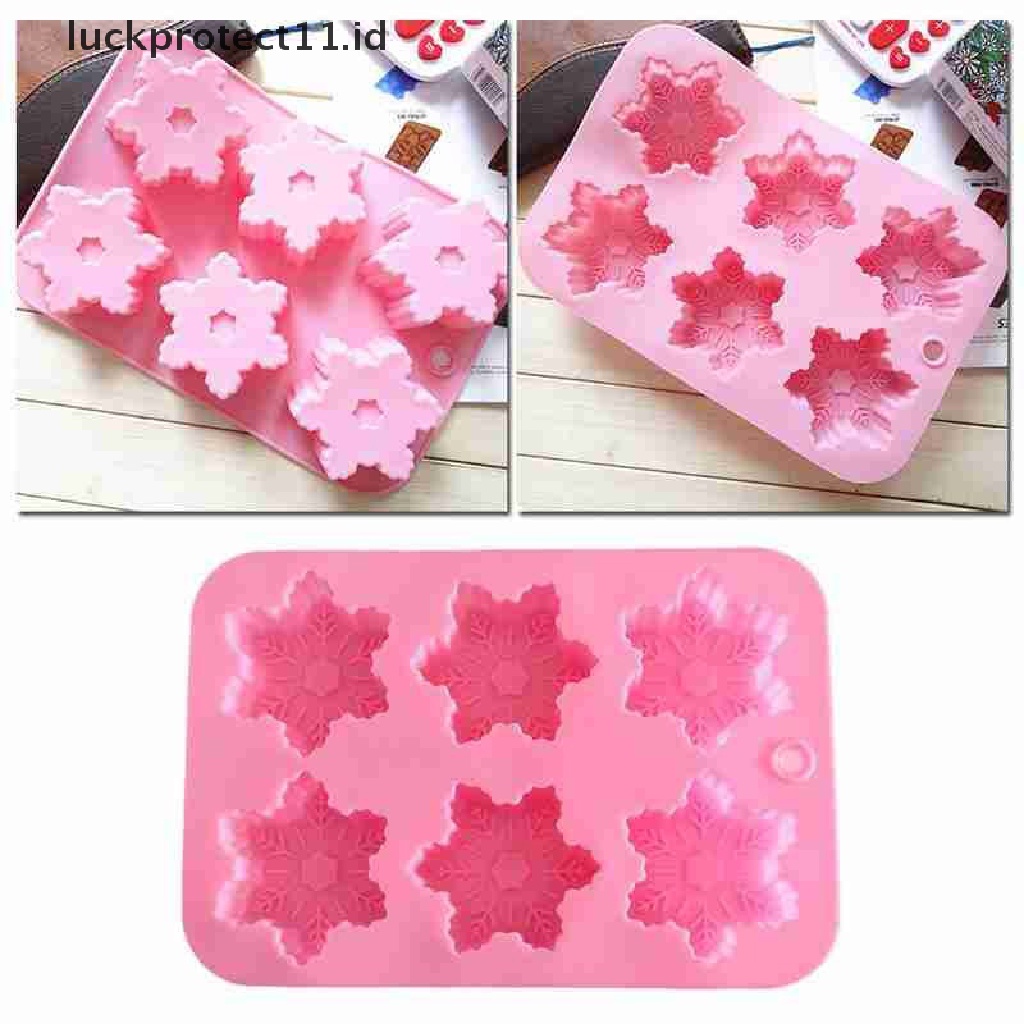 &lt; Luckprotect11. &lt; LuckproteksiCetakan Sabun Resin Bahan Silikon Bentuk Snowflake Natal