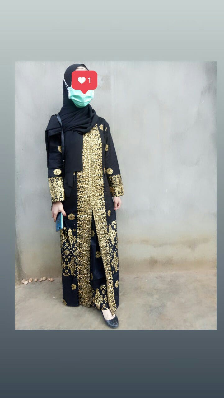 Gamis Motif Batik Songket Palembang
