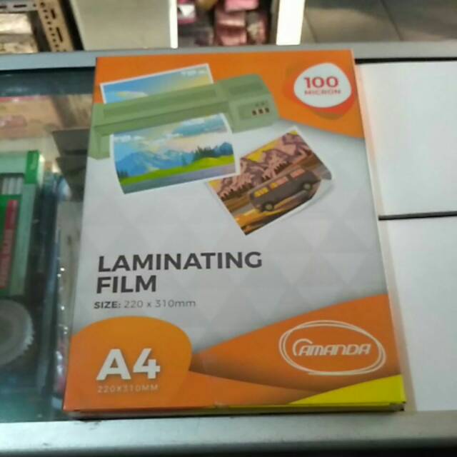 

Amanda Laminating Film A4/Plastik Laminating ukuran A4.