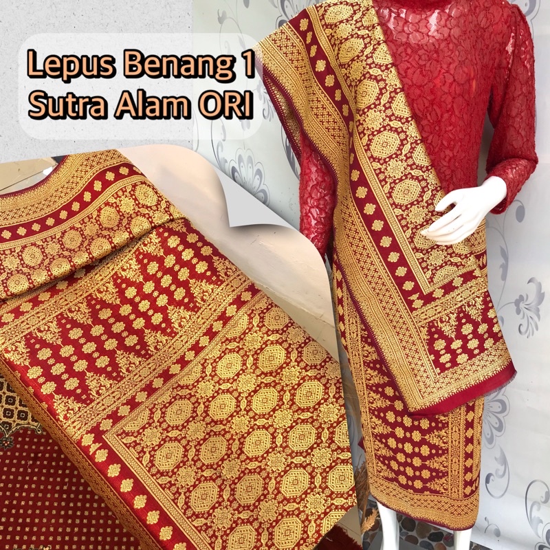 SONGKET ASLI TENUN LEPUS 1 BENANG EXCLUSIVE ORI - TENUN TANGAN ILHAM SONGKET PALEMBANG