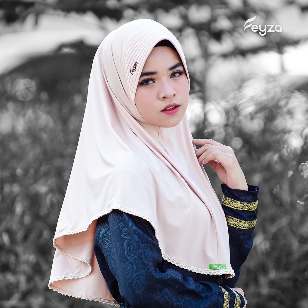 Feyza Farida - Jilbab Anak - Hijab Bergo Instan - Bahan Lycra Eksklusif Usia 7-9 Tahun