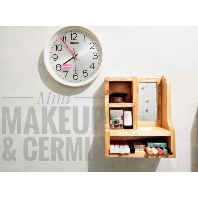 Tempat/Wadah Make-up Multifungsi Tempat Cream/ Tempat Lipstik/ Tempat Brush lemari kayu tempat makeup