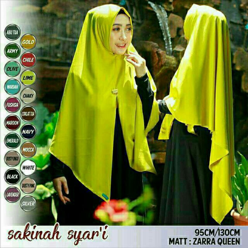 SALE CUCI GUDANG - HIJAB SEGITIGA INSTAN SYAKINAH SYARI ZARA QUEEN ORIGINAL RAISA - ummiyuni hijab