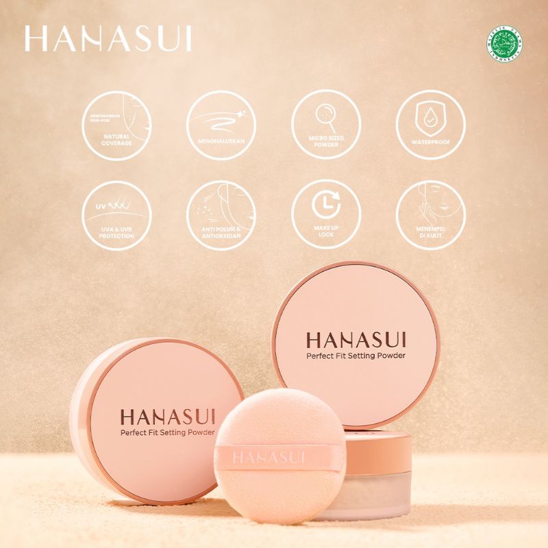 Hanasui Bedak tabur Perfect Fit Setting Powder