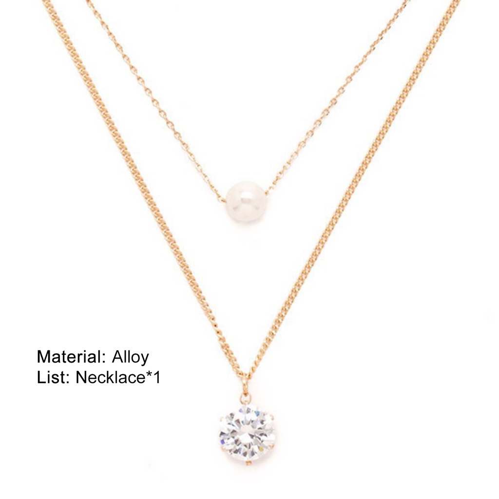 Hu Hu Hu Hu Hu Alat Bantu Pasang Kacamata♡ Kalung Choker Rantai Mutiara Berlian Imitasi Model Double Layer Untuk Wanita