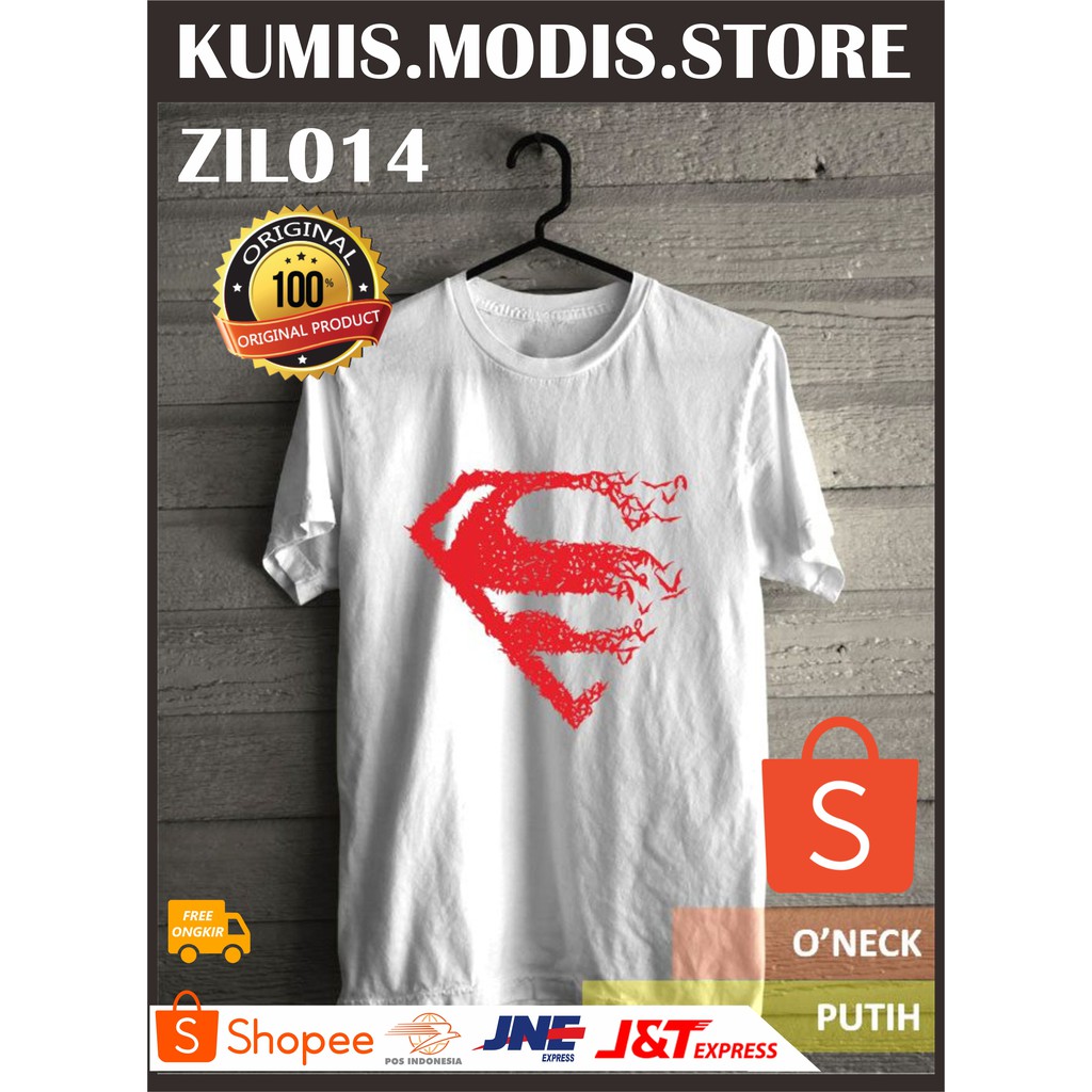 PROMO  KAOS LOGO SUPERMEN - KAOS SUPERMAN - KAOS DISTRO MURAH ORIGINAL - KAOS KASUAL - ZIL014