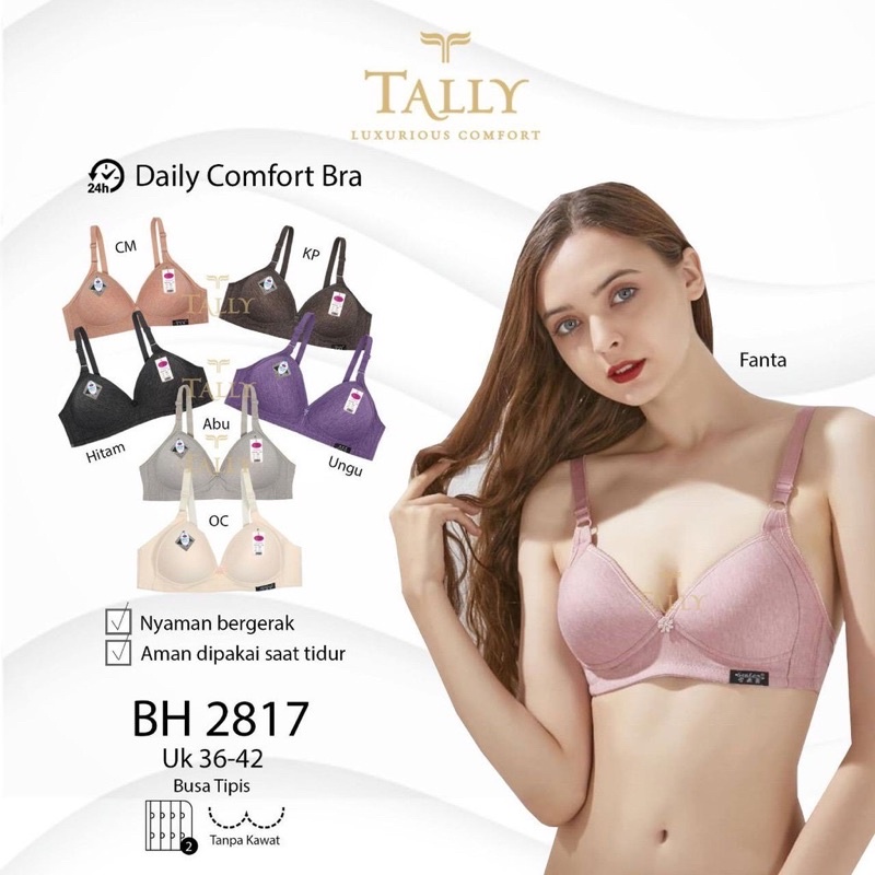 SCALEN 2817 | BH CUP BESAR KAIT 2  Tanpa Kawat Air Cool BRA