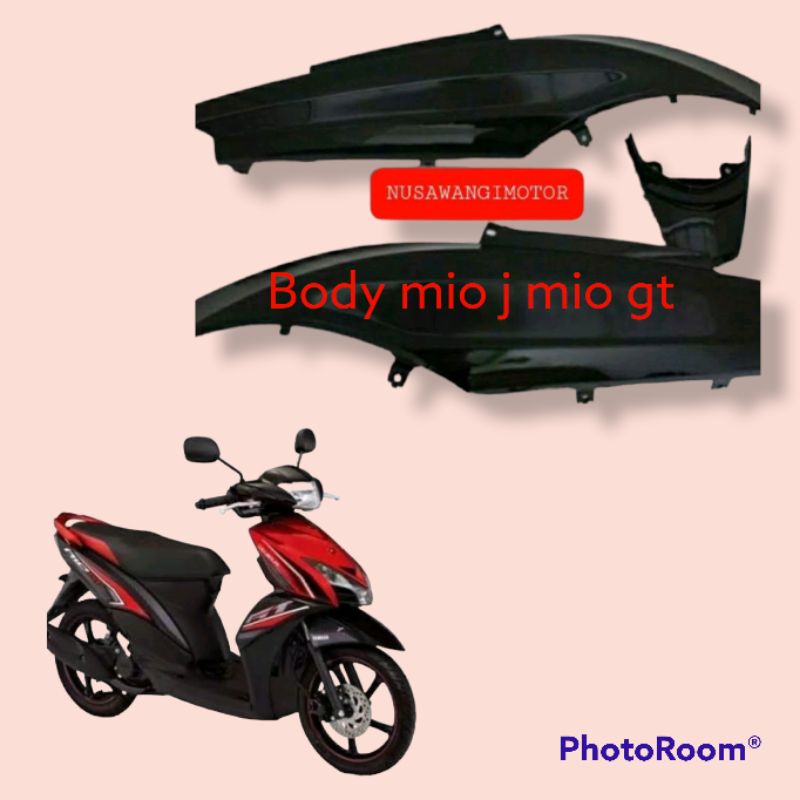 Cover Body Belakang Plus Pet Body Mio J. Mio Gt. Hitam.