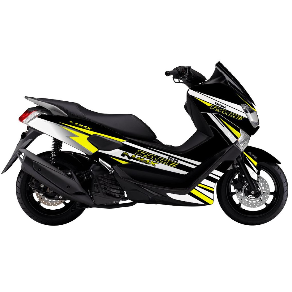 Decal Full Body Stiker Motor Yamaha Nmax 2015 -2019  Grafis Hitam Kuning