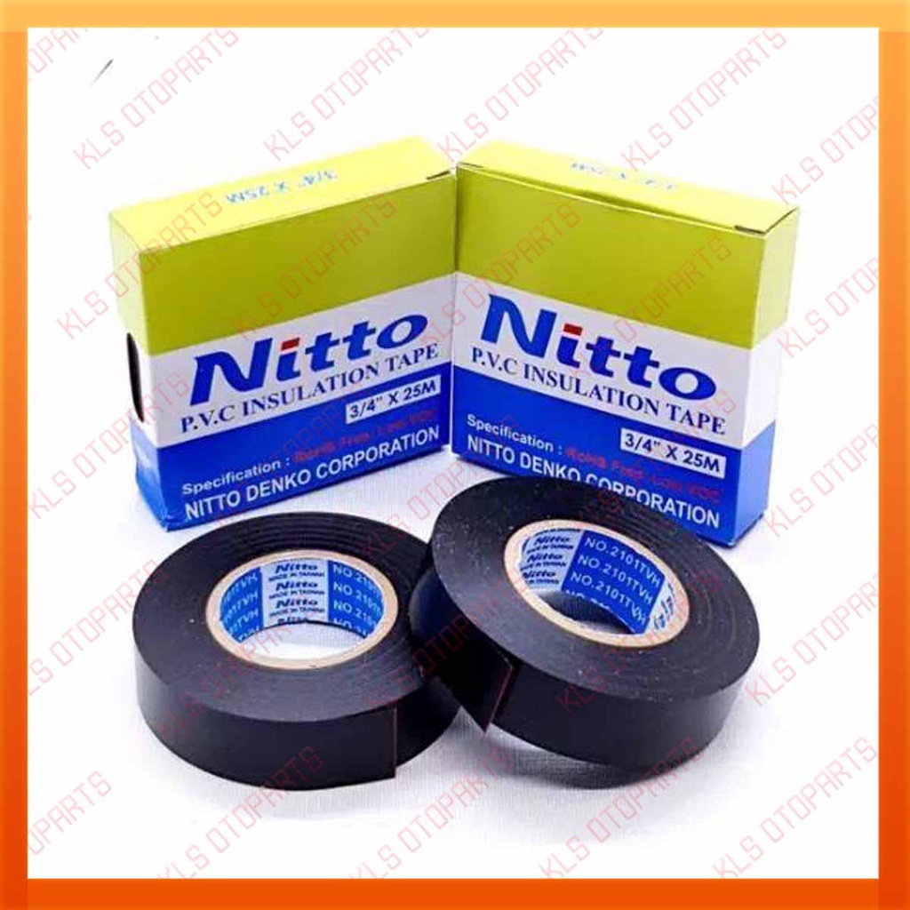 

Isolasi LAKBAN LISTRIK NITTO Kabel HITAM Pvc insulation Tape