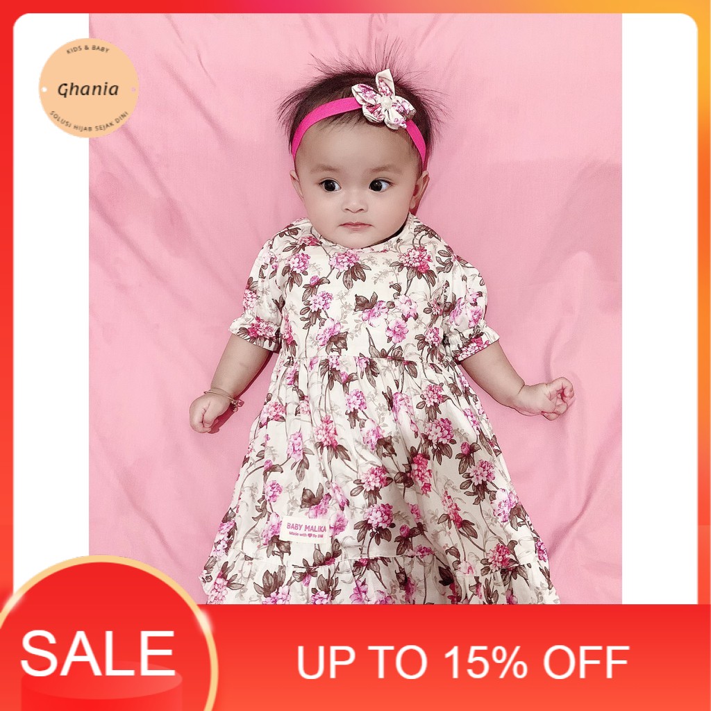 Baju Bayi Perempuan CLARAFORE BABY DRESS Cantik Bahan Katjep Lembut