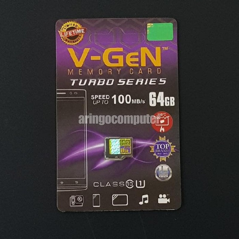 Flashdisk V-Gen MicroSD 64GB Class10 Turbo 100mbps