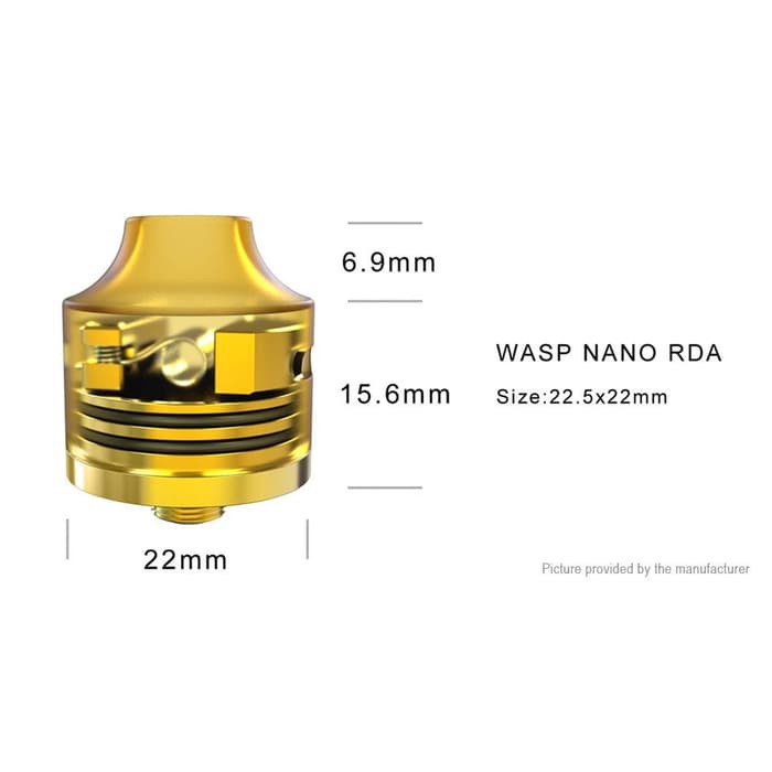 WASP NANO RDA 22MM AUTHENTIC BY OUMIER FOR ATOMIZER VAPORIZER VAPE