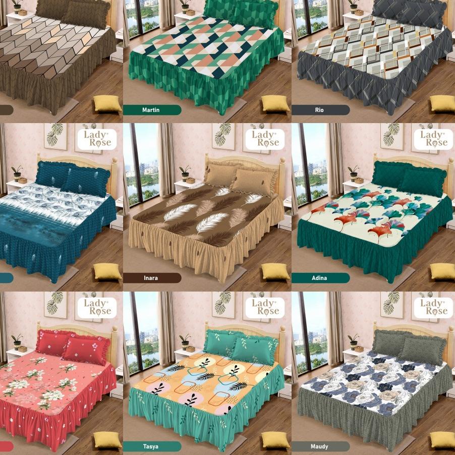 Hot - Lady Rose - Sprei Rumbai King 180x200 Motif Lilia Okta Felix Alex Malva Aldo Pikka Ocha Janet 
