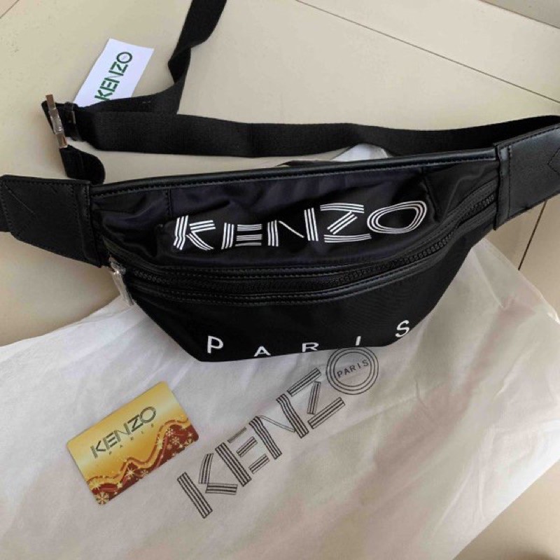 Waist Bag / Tas Pinggang Kenzo Paris Black Import