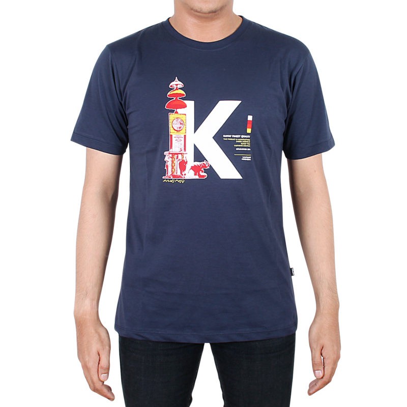 KAOS T-SHIRT PRIA/WANITA - KAWAY KAW- ADIPURA NAVY 40