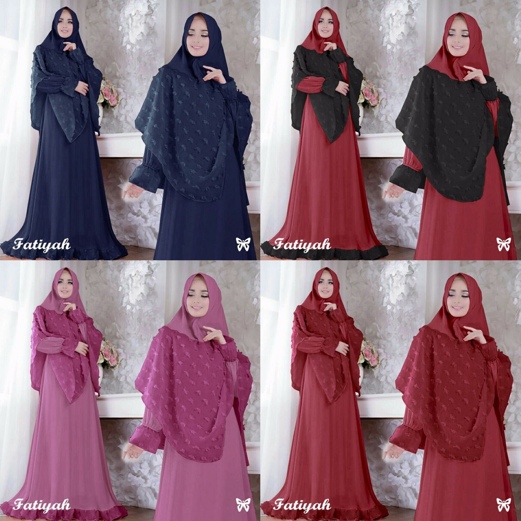 Jual NEW ! BALOTELY embos MICHEL Gamis syari hijab maxi dress kayla