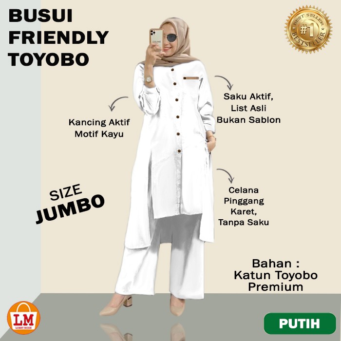 TERMURAH TERLARIS [ COD &amp; Gratis Ongkir ] Setelan Baju &amp; Celana Wanita Menyusui BUSUI FRIENDLY JUMBO Bahan Katun Toyobo Premium TERBARU LMS 26782 26786 26790