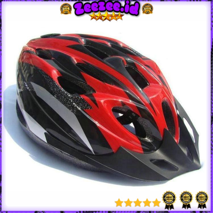 TaffSPORT Helm Sepeda EPS Foam PVC - x31 - Red/Black Helm Sepeda