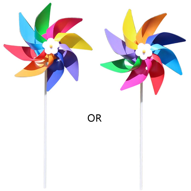 Mary Plastik Colorful Windmill Wind Spinner Mainan Anak Rumput Taman Halaman Pesta Decor Out