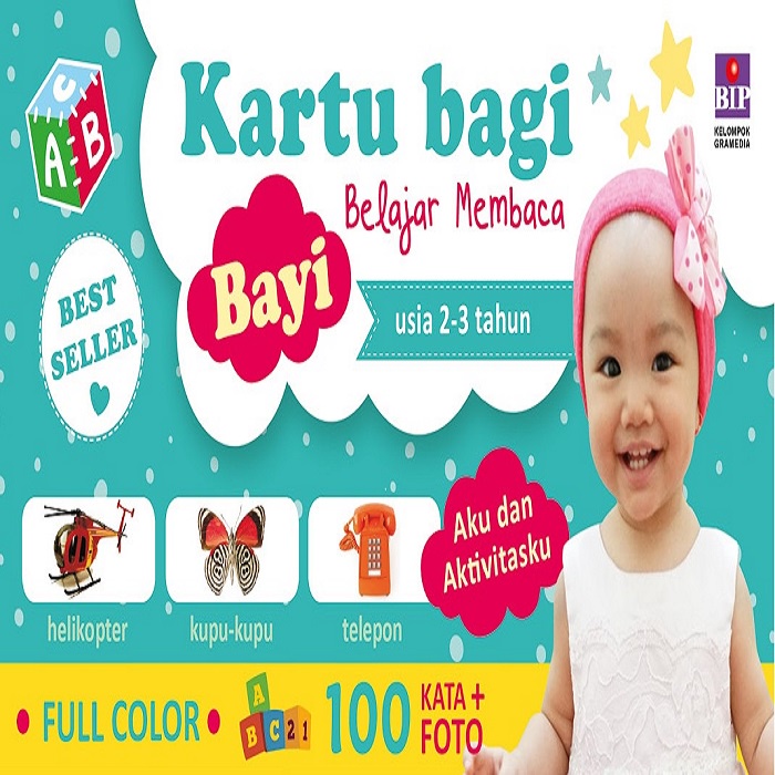 Kartu Bayi Belajar Membaca Usia 2 - 3 Tahun