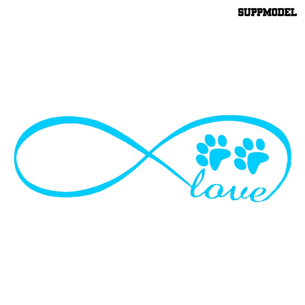 Stiker Reflektif Motif Jejak Kaki Anjing Infinity Untuk Dekorasi Mobil