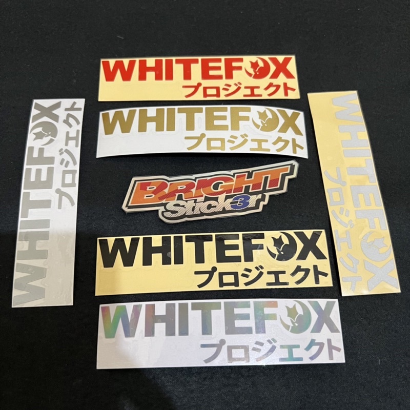 STIKER STICKER WHITEFOX PROJECT EDITION STICKER MOTOR VISOR LAPTOP HELM CUTTING