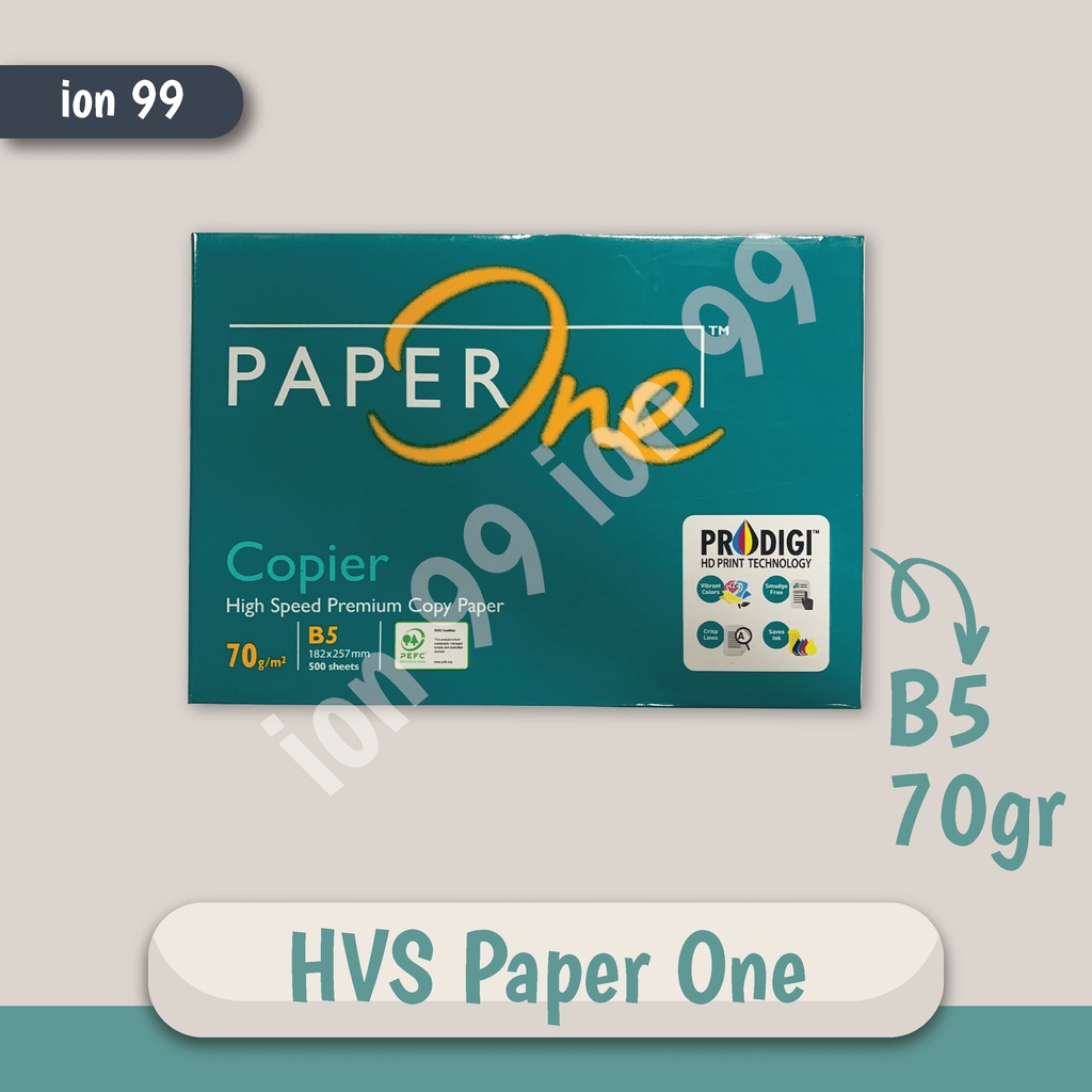 Jual Kertas HVS 70gr B5 Paper One Rim | Shopee Indonesia