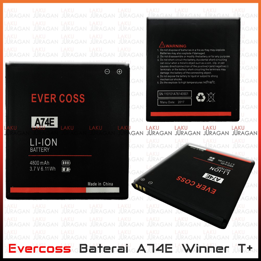 Baterai Batre Evercoss A74e Winner T T Plus Double Power Batrai Hp Shopee Indonesia