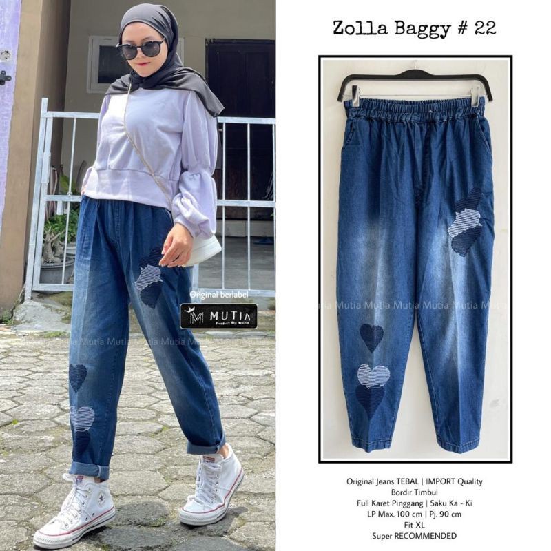 BAGGY JEANS POKI GESKA // CELANA JEANS BOYFRIEND SAKU DEPAN