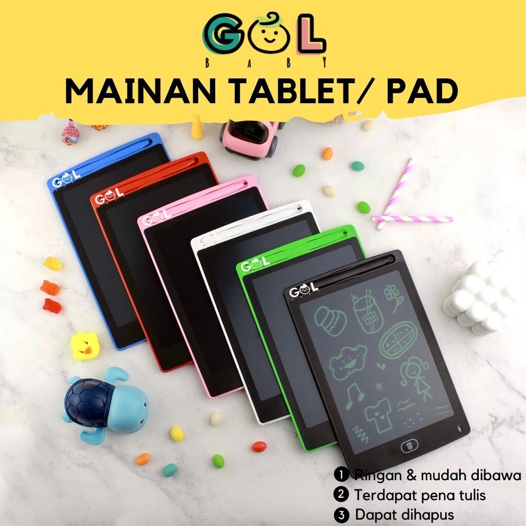 LCD Writing Writting Drawing Tablet Pad Papan Belajar Tulis Gambar Coret Hapus Mainan Edukasi Anak-1