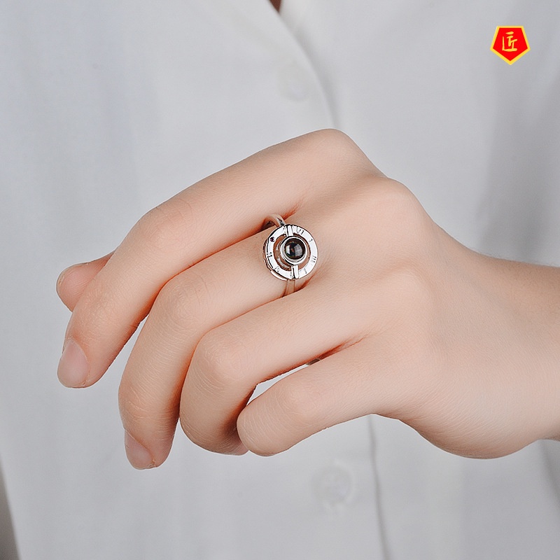 [Ready Stock]925 Silver Heart-Shaped Diamond Ring