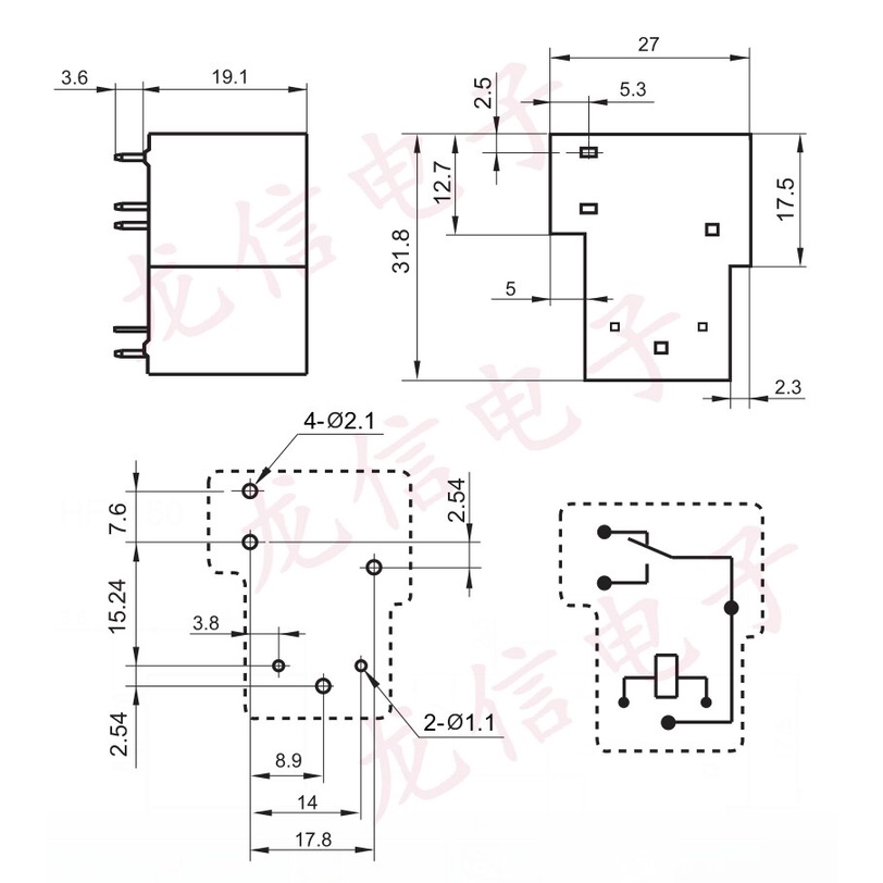 Relay riley Songle Kodok PCB 24V 30A 6Pin 6 pin SLA-24VDC-SL-C