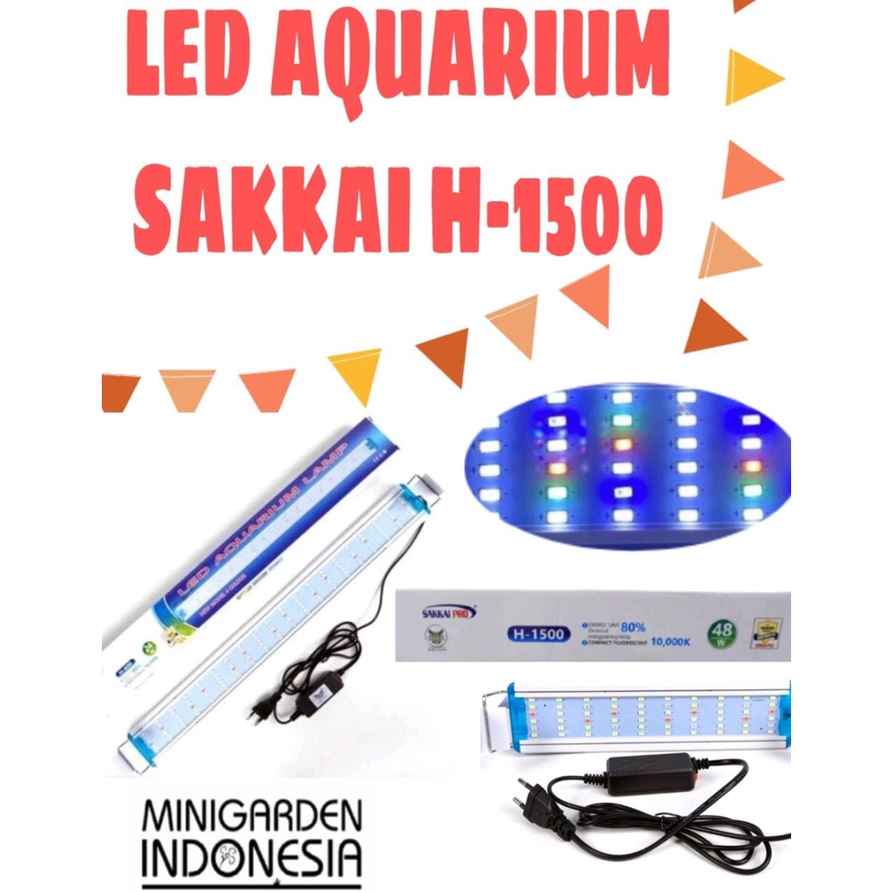 SAKKAI PRO H-1500 48W 150CM LAMPU LED AQUARIUM TOP AQUASCAPE GANTUNG