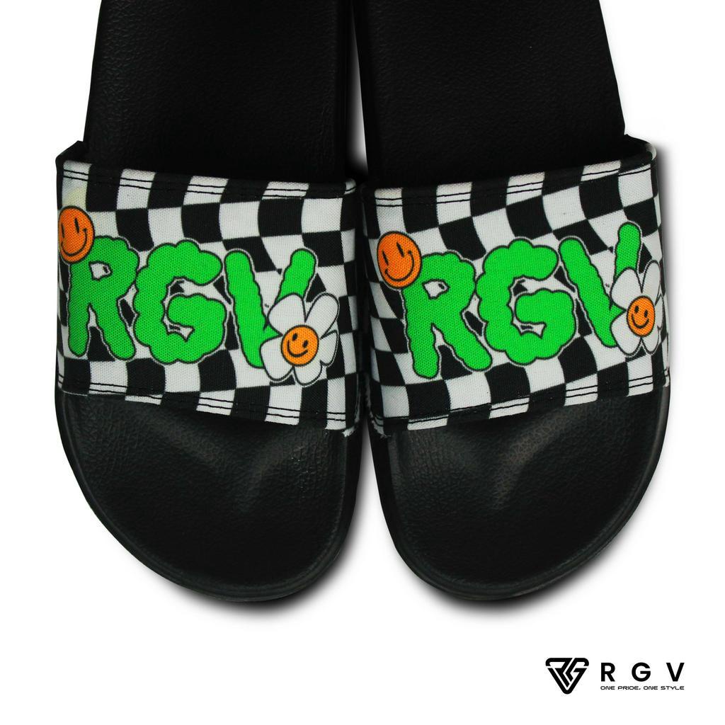 RGV - SANDAL PRIA DAN WANITA SLIDE SLIP ON SENDAL ANTI LICIN RINGAN SELOP GROOVY FLOWER