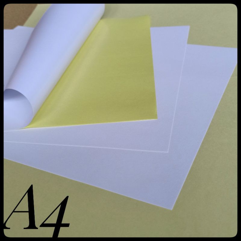 

( 50 Lembar ) Stiker HVS / Doff Ukuran A4 / 21 cm X 29,7 cm