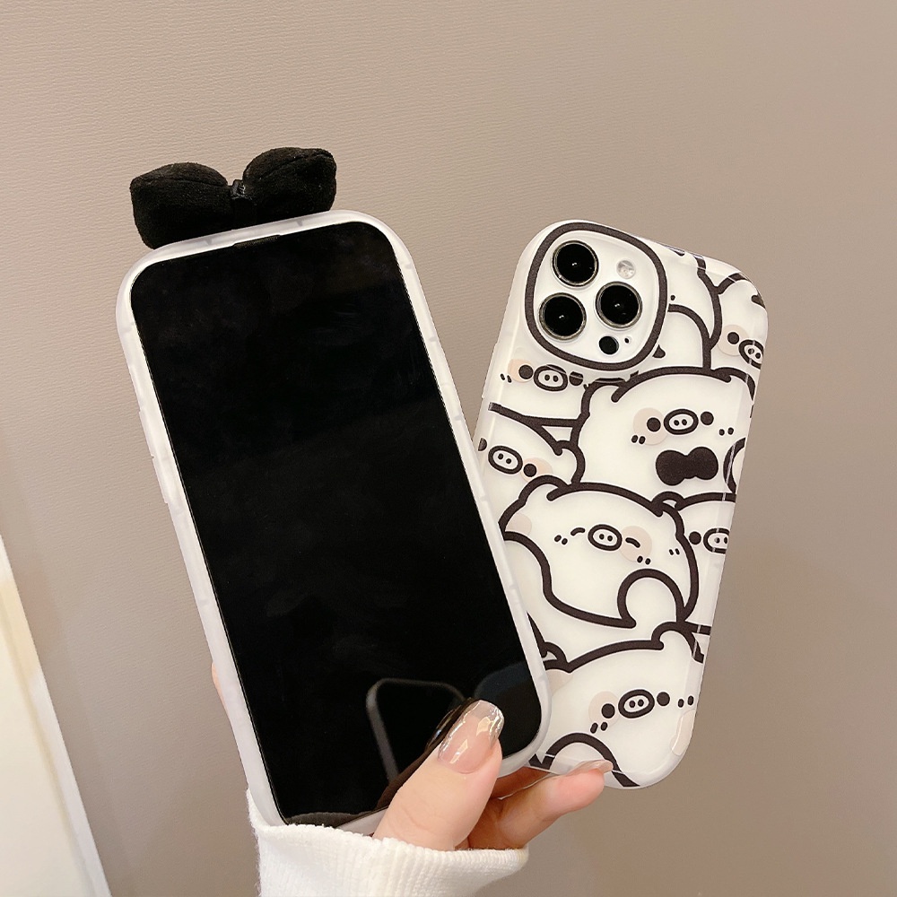 Soft Case Tpu Transparan Motif Kartun Babi Lucu Untuk Iphone 13 / 13promax / 11 / 11promax