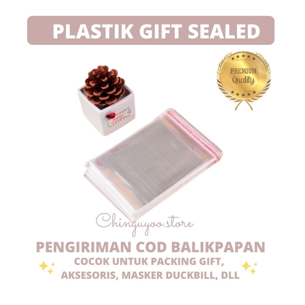 

PLASTIK GIFT OLSHOP / Kemasan Souvenir OLSHOP / Plastik Bening Packing Masker Duckbill