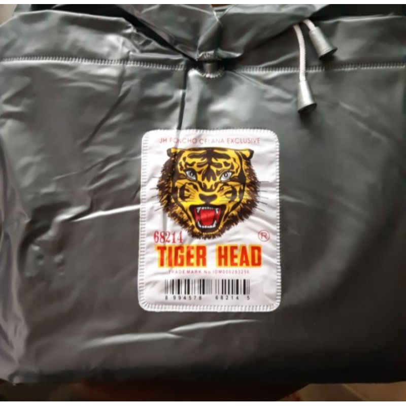 jas hujan Tiger head asli original dewasa setelan ponco remaja cewek cowok pria perempuan murah