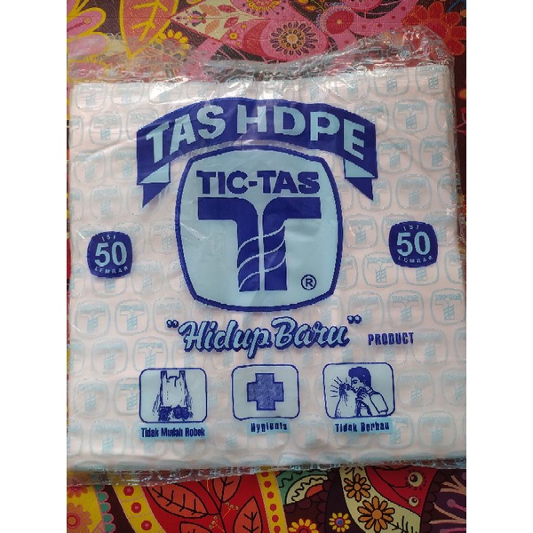 Tic Tas HDPE Kantong Plastik/ Kresek Putih Tic-Tas ukuran 24 tanggung