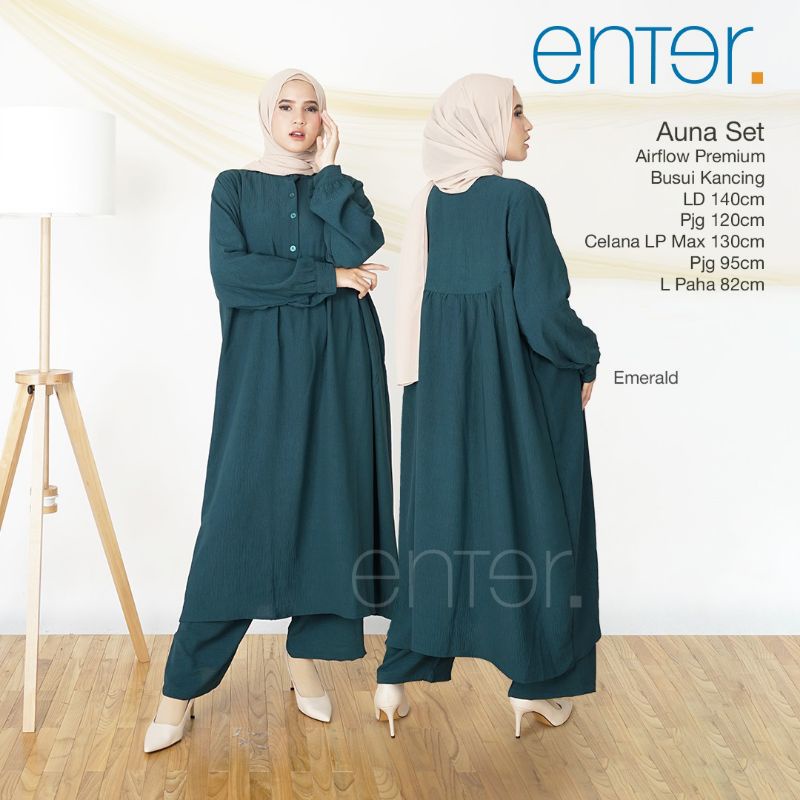 Auna | Finnea | Set Long Tunik Wanita Airflow Super Jumbo LD 140, ori by Enter