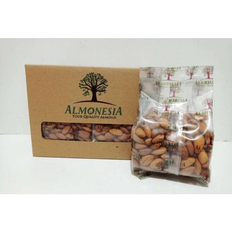 Almond Mentah ALMONESIA Kemasan Re-Pack 250 Gr