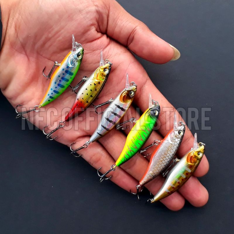 Lure Minnow Slow Sinking 5,5cm / 4,5gram Megabass Great Hunting Replika Action &amp; warna KILLER