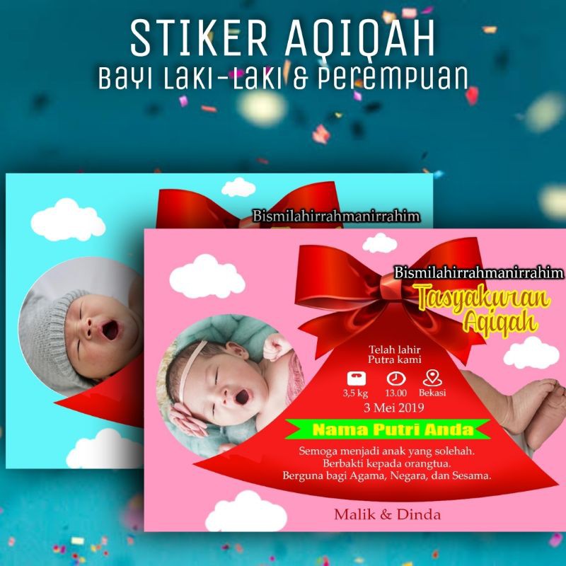 

STIKER AQIQAH / TASYAKURAN (KODE SA-005/006)