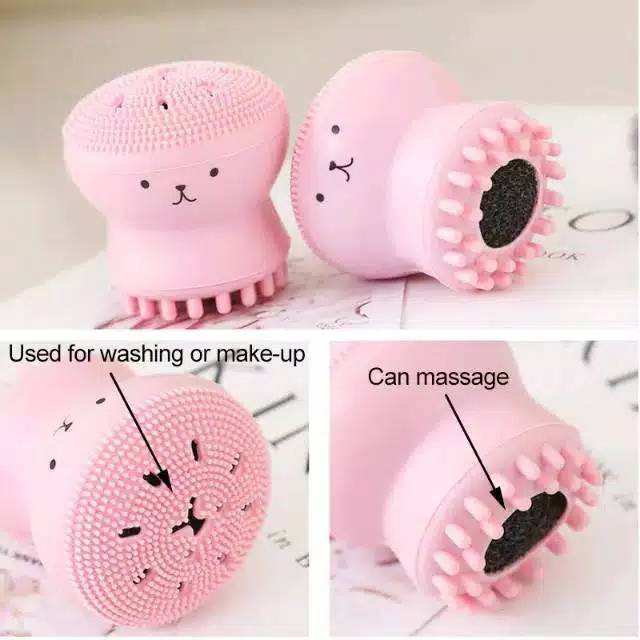 GURITA CLEAN BRUSH - Sikat Pembersih Wajah Gurita Pembersih Muka Silikon Make Up