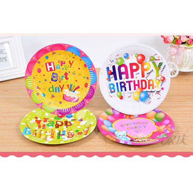 perlengkapan piring pesta ulangtahun Birthday Party (per pcs) (4G4) hpa039