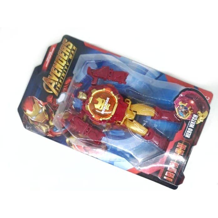 Parling Laris! JAM TANGAN ANAK BISA BERUBAH ROBOT AVENGER TOBOT GROSIR IRONMAN Low Price!